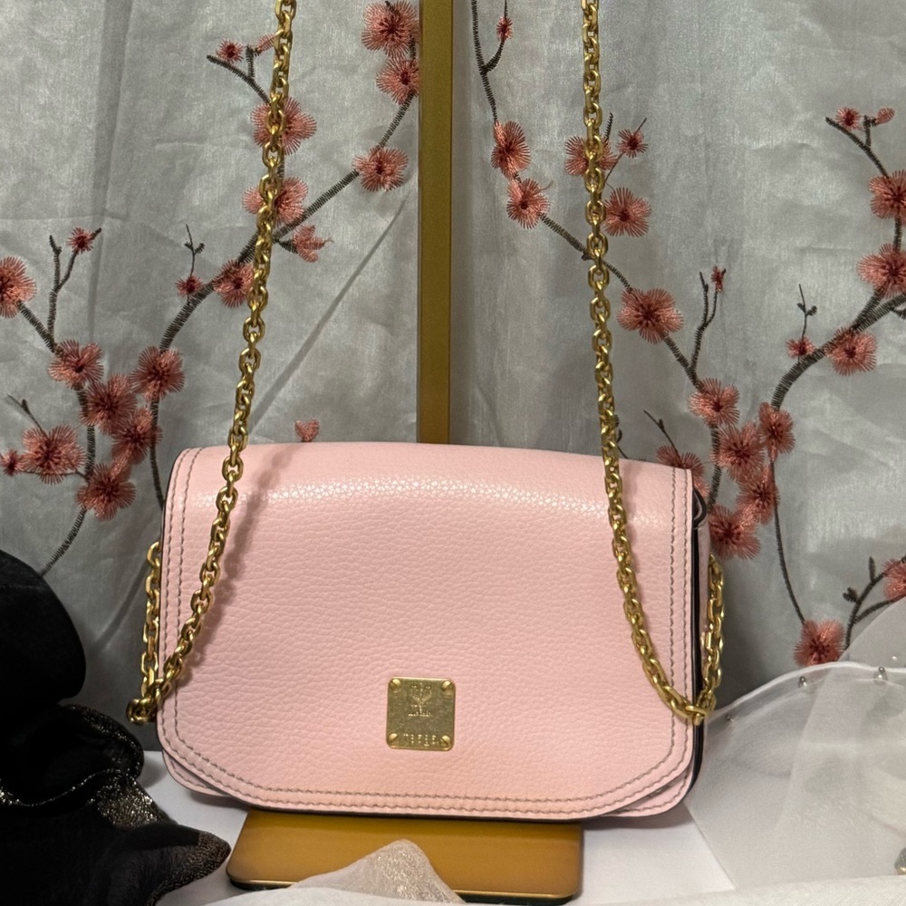MCM Pink Leather Crossbody Bag💕